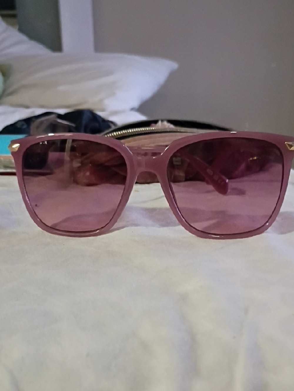 Foster Grant Mauve Square Sunglasses with Tinted Lenses